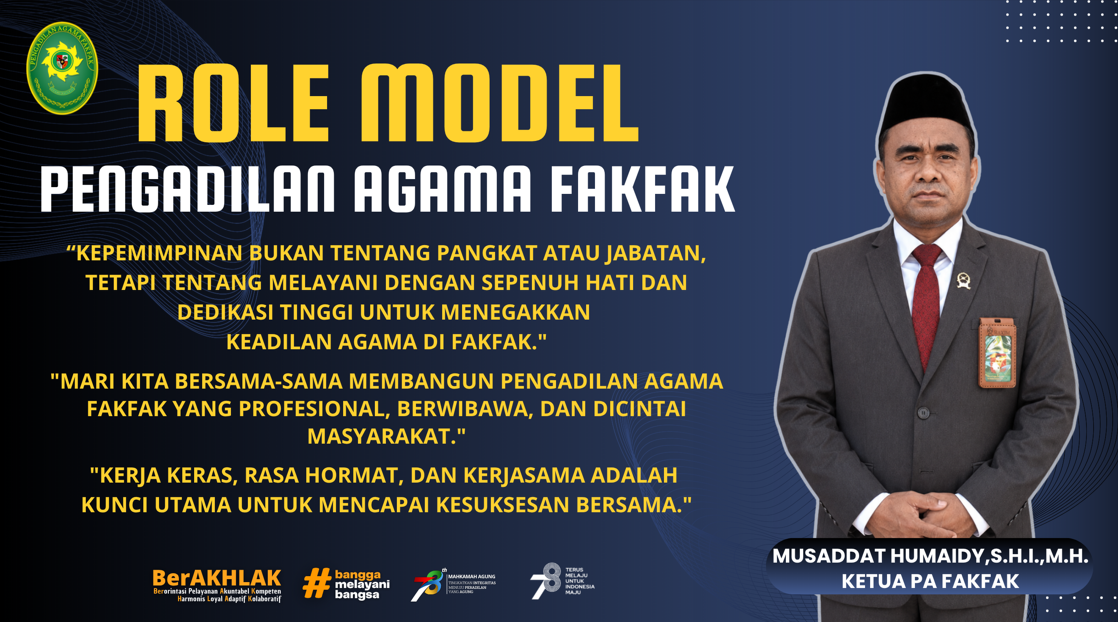 ROLE MODEL PA FAKFAK